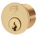 Eurospec 5 Pin 27mm Threaded Rim Cylinder - Polished Brass - Keyed to Differ