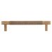 Alexander & Wilks Brunel 12mm Knurled T-Bar Cabinet Pull Handle - 128mm Centres - Antique Brass