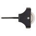 Line Pulley - Double Screw - 52 x 31mm - Black