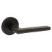 Exel Matt Black Door Handles on Round Rose - Lexi Range 