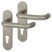 Exel Satin Stainless Steel 19mm Return to Door Euro Lock Door Handle - Radius - 72mm c/c