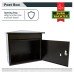 Burg Wachter Mersey Mailbox - 359 x 349 x 206mm - Black