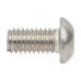 TIMCO Button Head Socket Screws - M6 x 30mm - A2 Stainless Steel - Pack of 10
