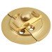 Round Butterfly Catch - 38mm Diameter - Polished Brass