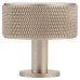 Carlisle Brass Knurled Radio Round Cabinet Knob - 35mm Diameter - Satin Nickel