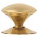 Exel Budget Victorian Round Cabinet Knob - 35mm Diameter - Polished Brass