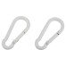 Carbine Hook - Epoxy Coated Steel - 6 x 42mm - White - Pack of 2