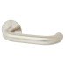 Jigtech Satin Stainless Steel Door Handles on Round Slim Rose - Schema Kurvig Range 
