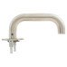 Jigtech Satin Stainless Steel Door Handles on Round Slim Rose - Schema Kurvig Range 