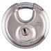 Squire Disc Padlock - 70mm Body - 17 x 17.5mm Shackle - Keyed to Differ - Silver