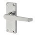 Exel Budget Straight Latch Door Handle Kit - Short Plate - Polished Chrome
