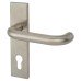 Exel Satin Stainless Steel 19mm Return to Door Euro Lock Door Handle - Square - 72mm c/c