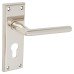 Serozzetta by Carlisle Brass Polished Nickel Euro Lock Door Handle - Dieci Range - 150 x 50mm Serozzetta by Carlisle Brass Polished Nickel Euro Lock Door Handle - Dieci Range - 150 x 50mm