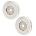Exel Rose Set for 25mm Door Pull Handles - 52 x 6mm - Satin Stainless Steel
