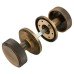 Hampstead Riley Lines Mortice Door Knob - 62mm Rose Diameter - Antique Brass Hampstead Riley Lines Mortice Door Knob - 62mm Rose Diameter - Antique Brass