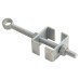 Heavy Duty Adjustable Field Gate Hinge Set On Plates - 300 x 85mm - Galvanised