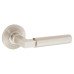 Burlington BUR30 Satin Nickel Door Handles on Round Reeded Rose - Westminster Range 