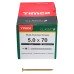 TIMCO Classic Pozi Countersunk Wood Screws - 5.0 x 70mm - Yellow Zinc - Pack of 200
