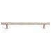 Exel York 12mm Partially Knurled T-Bar Cabinet Pull Handle - 192mm Centres - Satin Nickel