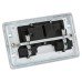 Knightsbridge 13A 2 Gang Screwless Flat Plate Switched DP Switched Socket - Matt White/White Insert
