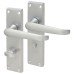 Exel Satin Chrome Victorian Straight Bathroom Door Handle - 155 x 42mm