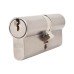 UNION J2X18 Pattern 5 Pin 74mm Euro Double Cylinder - 37 + 37mm - Satin Chrome - Keyed to Differ