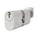 Eurospec 5 Pin 70mm Oval Thumbturn Cylinder - 35mm Turn + 35mm - Satin Chrome - Keyed Alike