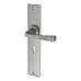 Olde Forge Pewter Keyhole Lock Door Handle - Long Plate - York Range - 241 x 48mm