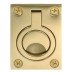 Hampstead Rectangular Flush Ring Cabinet Pull Handle - 62 x 44mm - PVD Brass