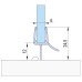 Bohle Clear PVC Shower Seal - Bottom Wipe Seal with Deflector - Suits 6-8mm Glass