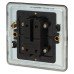 Knightsbridge 10AX 1 Gang Intermediate Screwless Flat Plate Light Switch - Matt Black