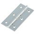 Solid Drawn Butt Cabinet Hinge - 75 x 40 x 2.0mm - Polished Chrome - Pair