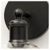 Exel Divi Indoor Wall Light - Matt Black Fittings and Domed Clear Glass Shade 