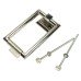 From The Anvil Brompton Rectangular Knurled Door Knocker - 145 x 90mm - Polished Nickel