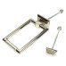 From The Anvil Brompton Rectangular Knurled Door Knocker - 145 x 90mm - Polished Nickel