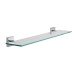 Croydex Chester Glass Shelf - 590 x 132.5mm - Polished Chrome