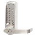 Codelocks CL600 Push Button Code Lock and Latch with Key Override - Brushed Steel