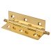 Solid Drawn Finial Butt Cabinet Hinge - 64 x 35 x 1.45mm - Polished Brass - Pair