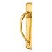 Carlisle Brass Offset Door Pull Handle on Plate - Screw Fix - 450 x 75mm - LH - Polished Brass