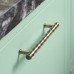 Alexander & Wilks Crispin Bamboo 15mm T-Bar Cabinet Pull Handle - 160mm Centres - Antique Brass