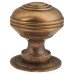 Hampstead Georgian Ringed Mortice/Rim Door Knob - 65mm Rose Diameter - Aged Brass