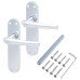 Hampstead Polished Chrome Latch Door Handle - Naples Range - 182 x 40mm