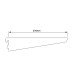 elfa Twin Slot Shelving System - Shelf Bracket for Solid Shelving - 270mm Length - White