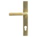 From The Anvil Brompton uPVC Slimline Knurled Multipoint Door Handle - 92mm c/c - Satin Brass