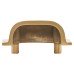 Alexander & Wilks Quantock Cabinet Cup Handle - 40mm Centres - PVD Satin Brass