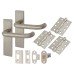 Exel 19mm Return to Door Latch Door Handle Kit - Satin Stainless Steel