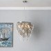 BHS Esme 3 Light Chandelier Ceiling Light - Polished Chrome Fittings with Crystal Droplets