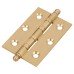 Ball Tip Washered Butt Door Hinge - 75 x 50 x 2.5mm - Satin Brass - Pair Ball Tip Washered Butt Door Hinge - 75 x 50 x 2.5mm - Satin Brass - Pair
