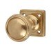 Louis Fraser Ribbed Mortice Door Knob on Square Rose - 55 x 55mm Rose - Light Bronze Louis Fraser Ribbed Mortice Door Knob on Square Rose - 55 x 55mm Rose - Light Bronze