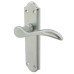 Carlisle Brass Satin Chrome Scroll Latch Door Handle - Madrid Range - 180 x 45mm